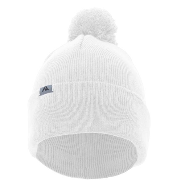 Knit Fold Over Pom-Pom Beanie Thumbnail